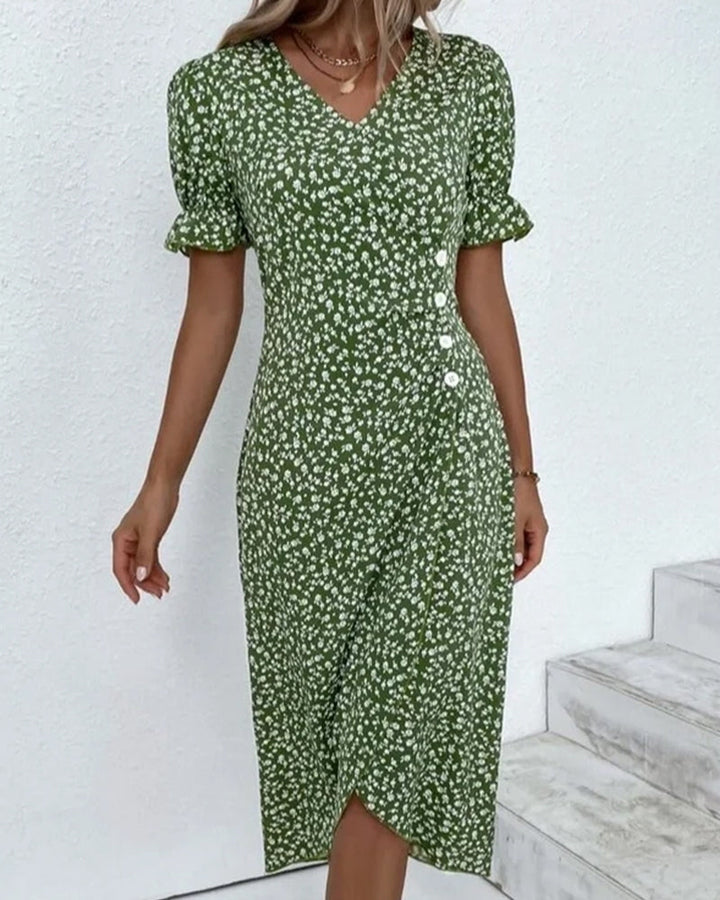 Women's Dress | Wrap Skirt Detail Midi