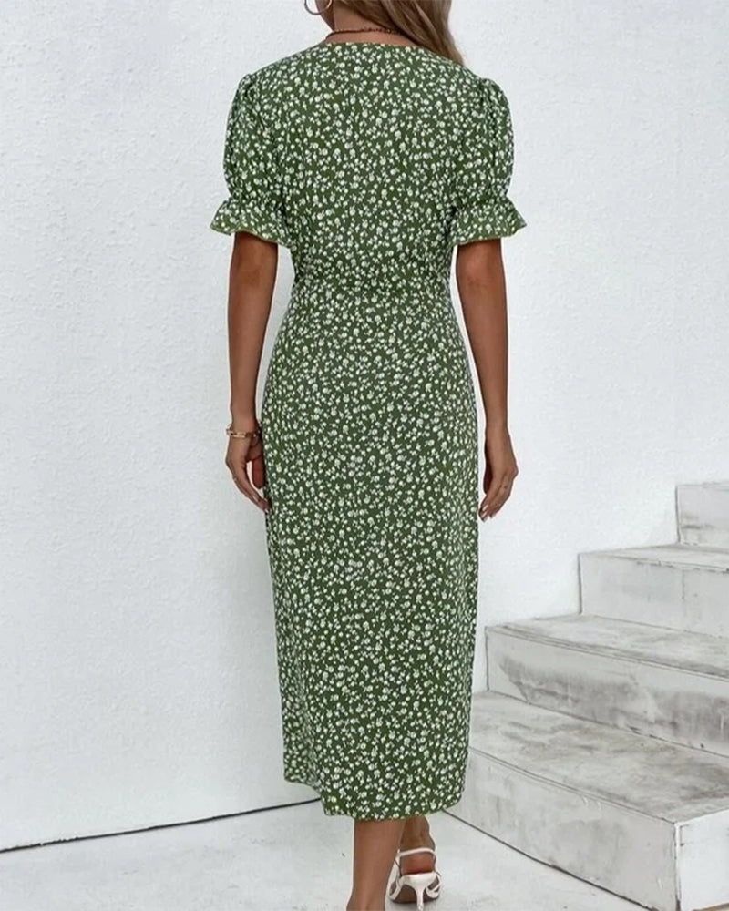 Women's Dress | Wrap Skirt Detail Midi