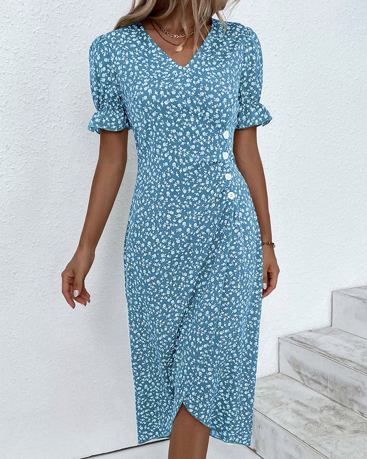 Women's Dress | Wrap Skirt Detail Midi