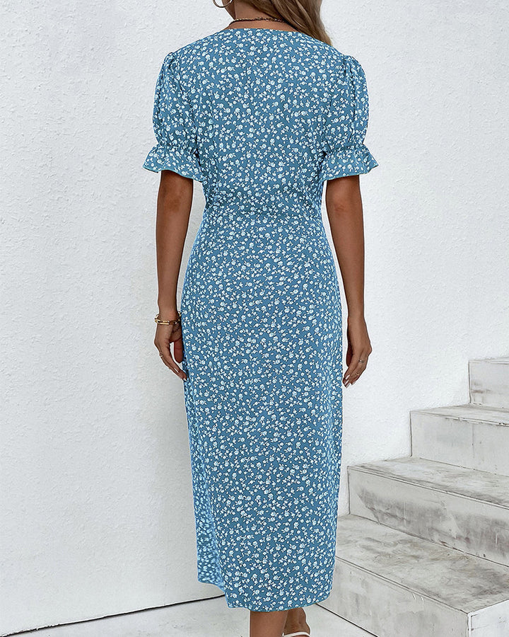 Women's Dress | Wrap Skirt Detail Midi