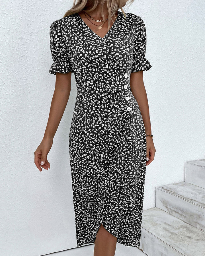 Women's Dress | Wrap Skirt Detail Midi