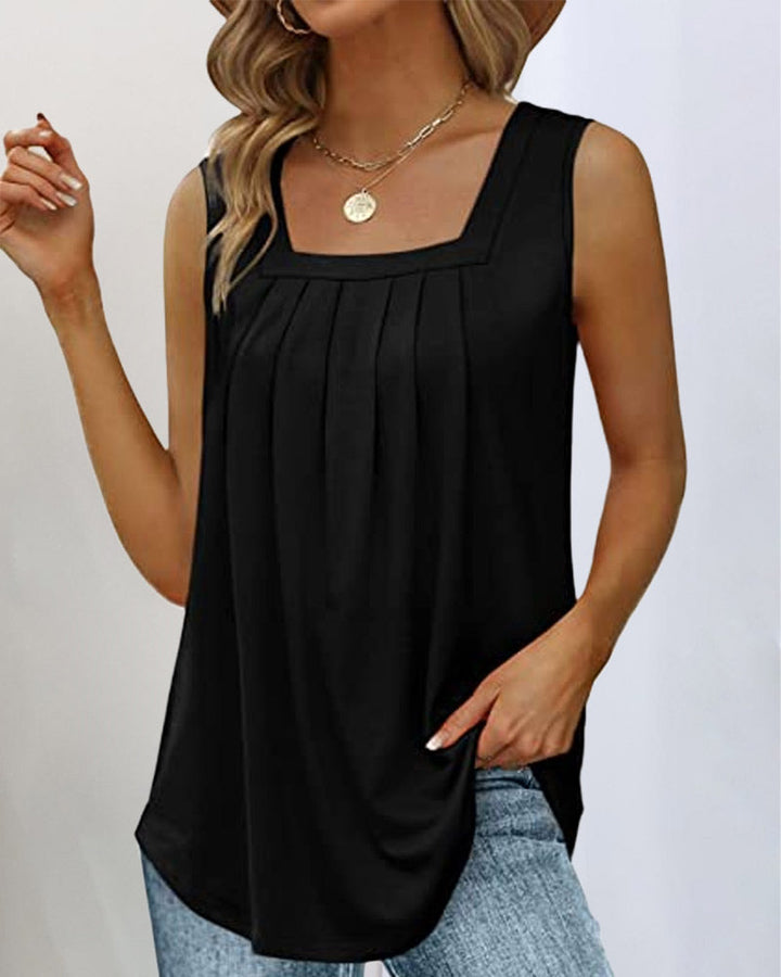 Nora™ | Sleeveless Top with Square Neckline