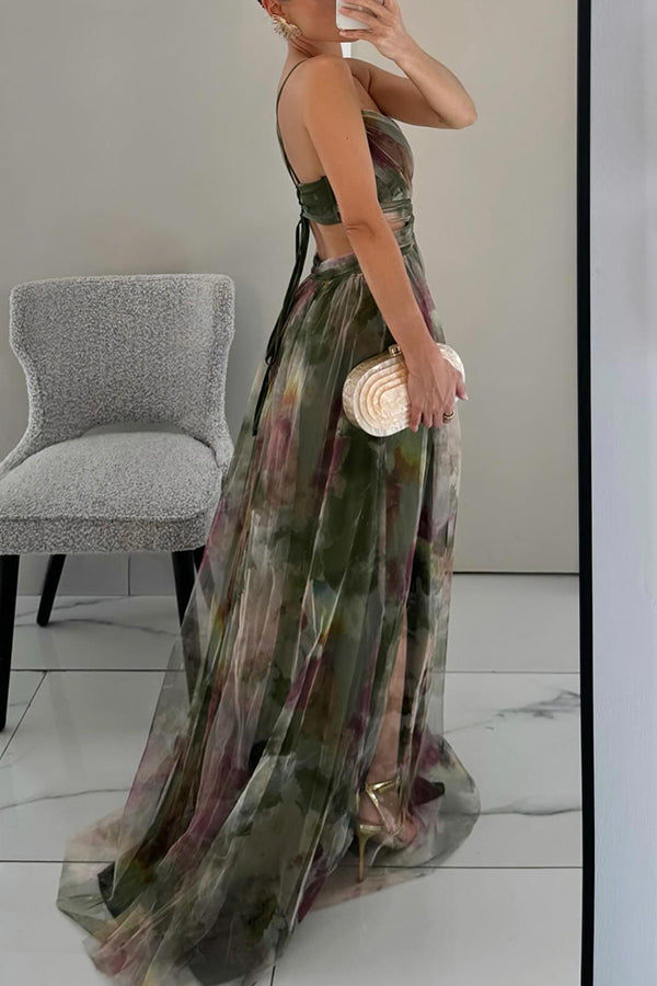 Women's Dress | Fitted Bodice V-neckline Maxi