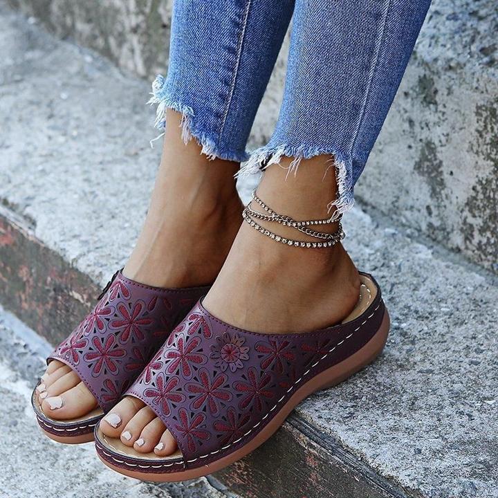 Vanilla | Women's Orthopedic Flat Cushioned Sandals for Walking