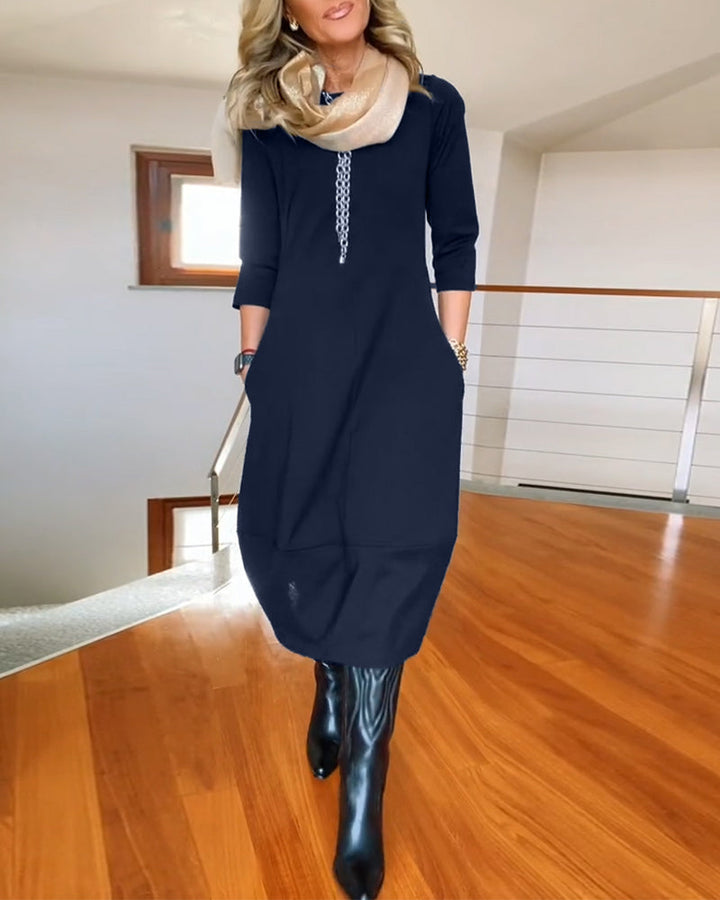 Women's Dress | Midi Round Neck