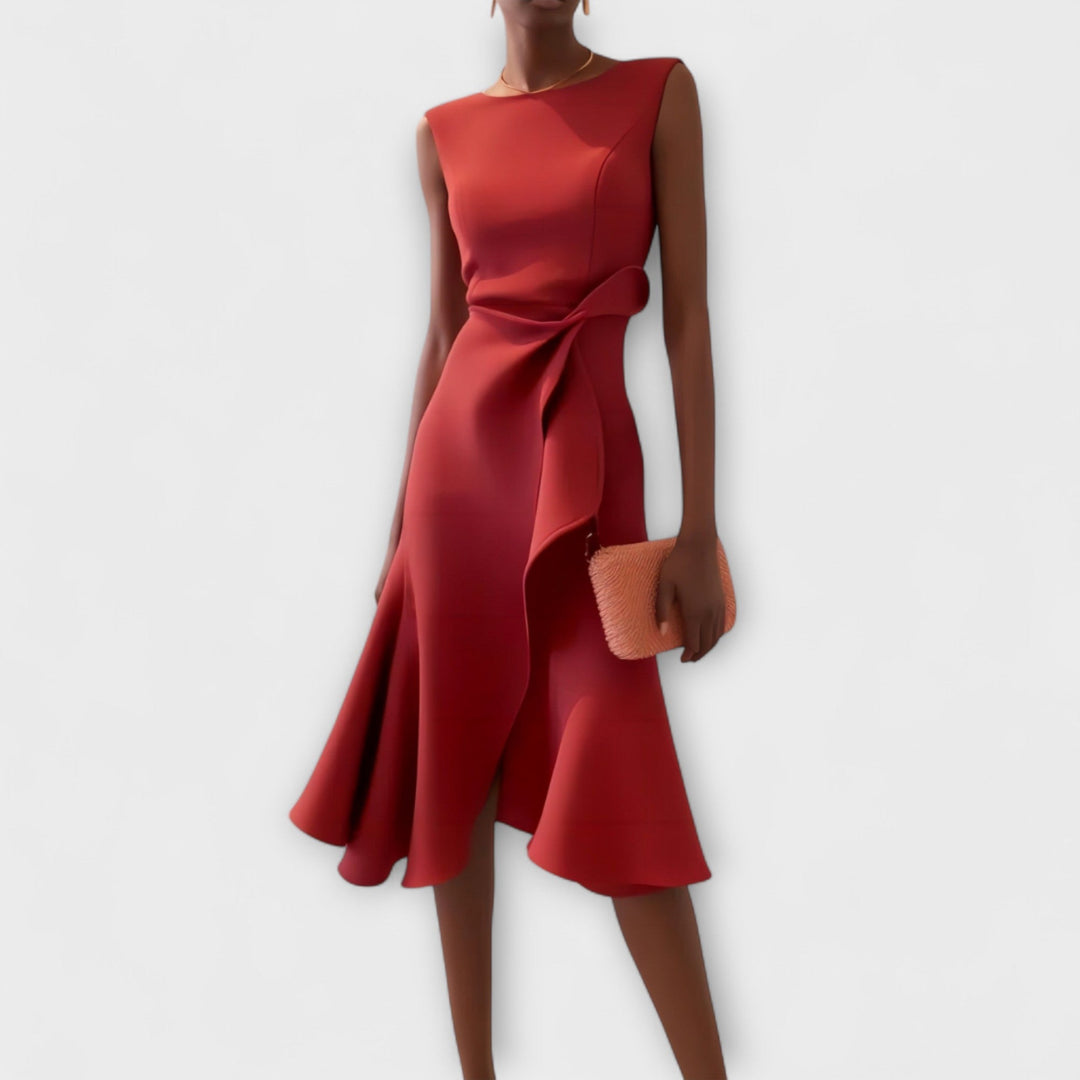 Women's Dress | Sleeveless Ruffle Hem