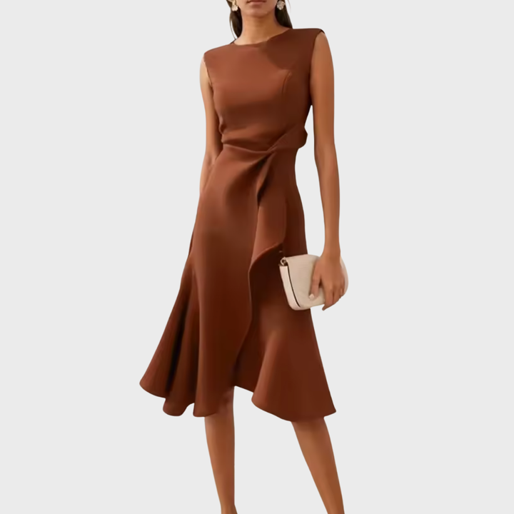Women's Dress | Sleeveless Ruffle Hem