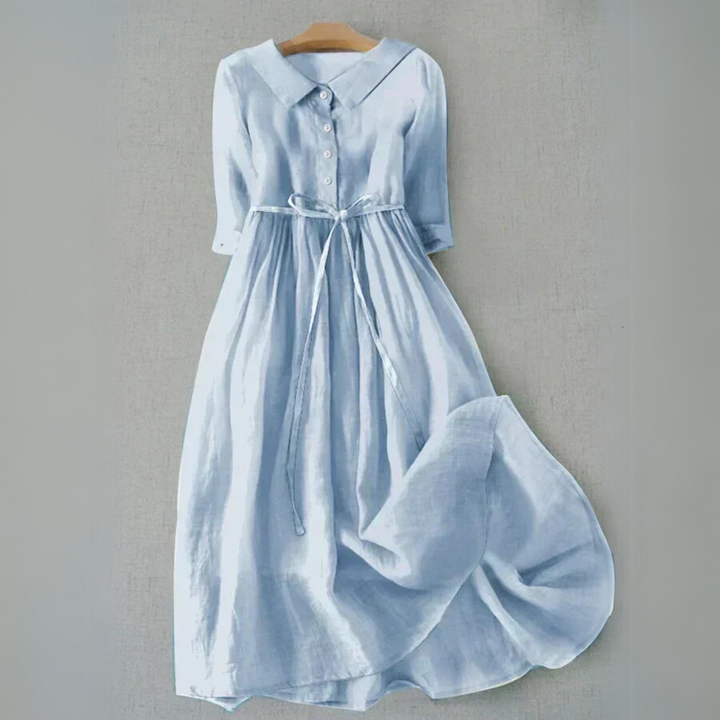 Women's Casual Dress | Midi Full Button Placket