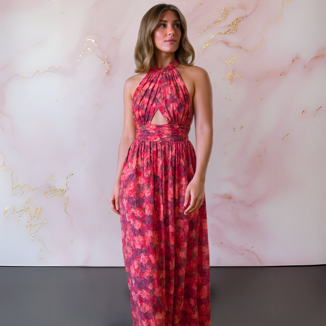 Women's Dress |  Halter Neckline Maxi