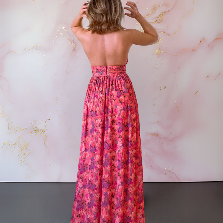 Women's Dress |  Halter Neckline Maxi