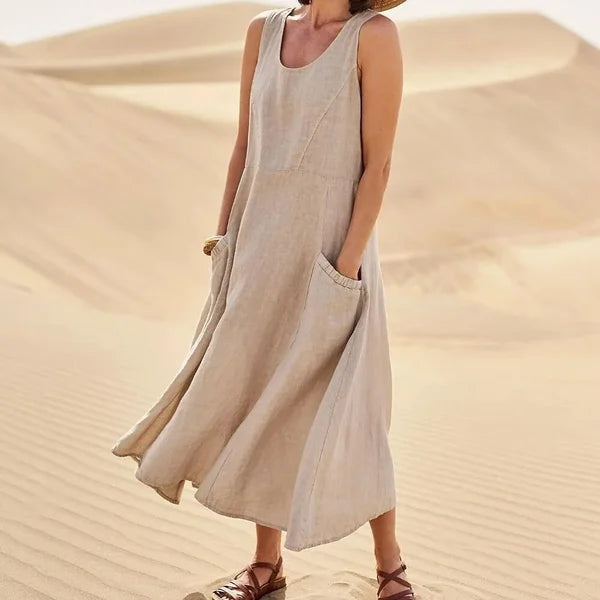Women’s Dress | Pocket-Detail Sleeveless Midi