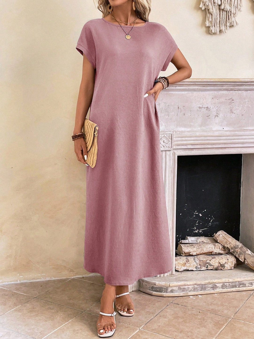 Stella - Casual Batwing Tunic Dress