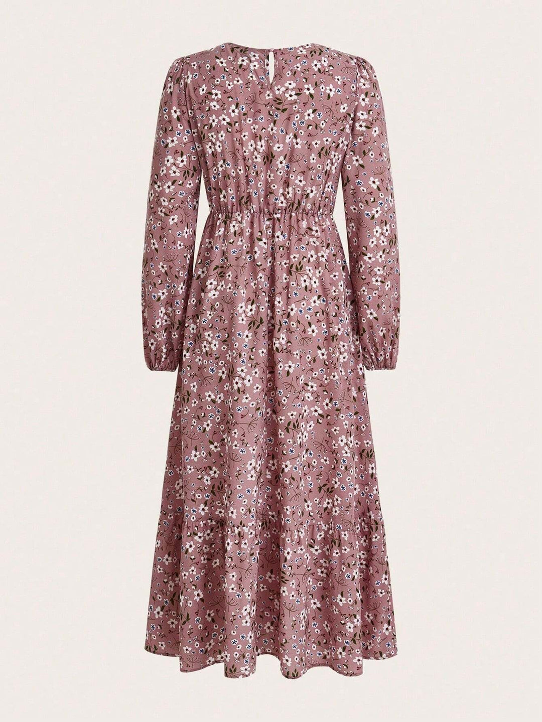 Floral Print Long Sleeve Dress Maxi