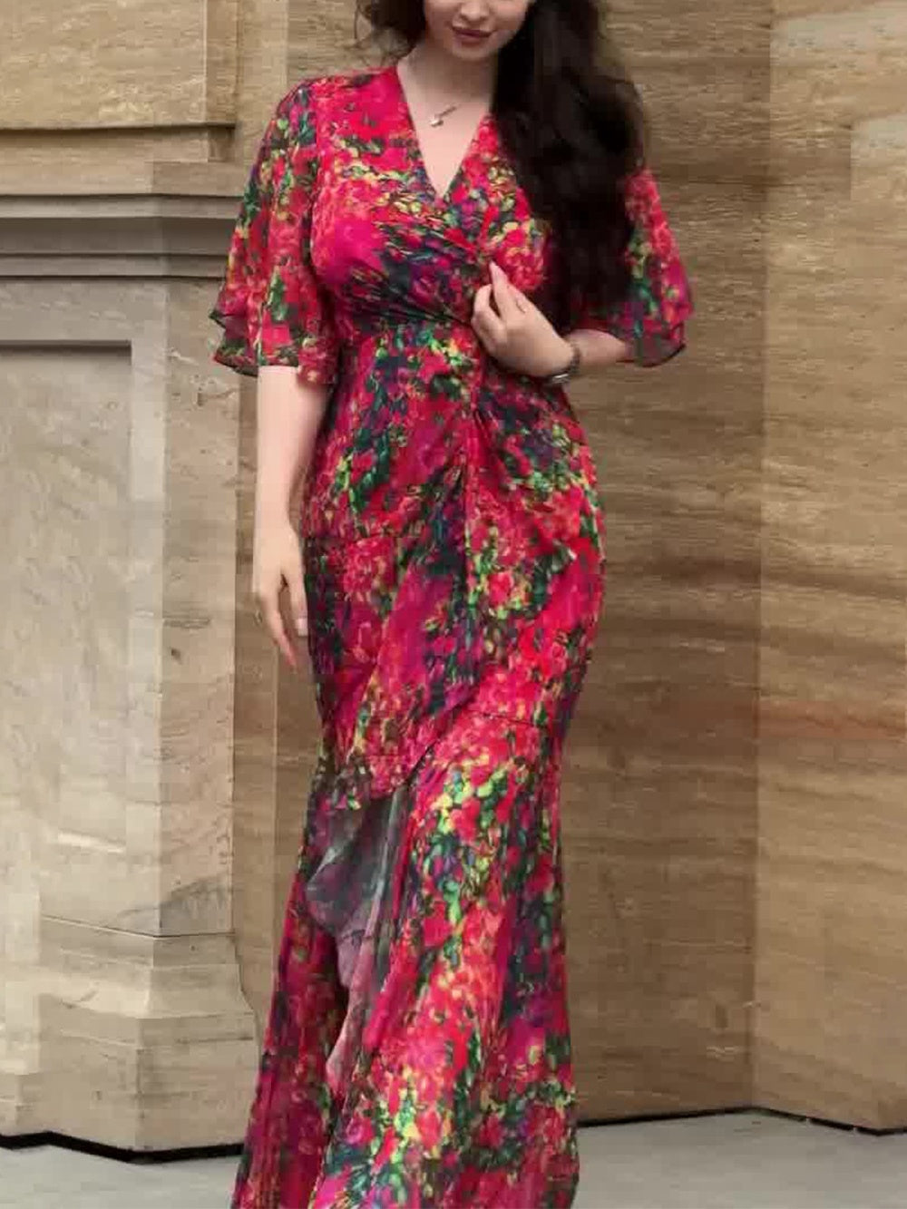 Women’s Dress | Retro Wrap-Style Silhouette