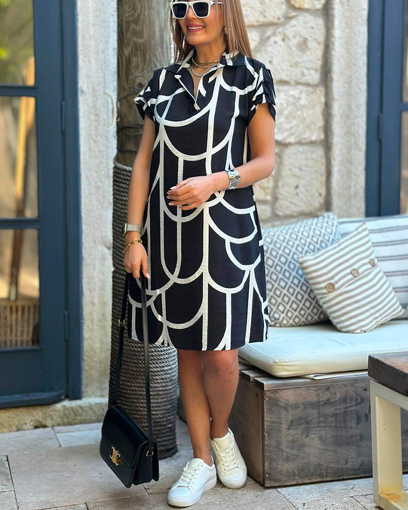 Women's Dress | Collared V-Neckline