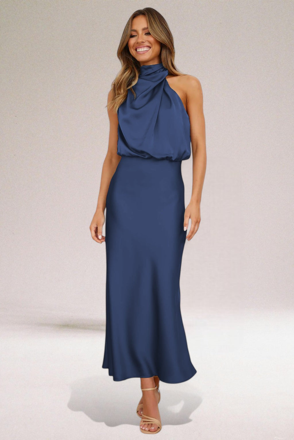 Women's Dress |  High Neckline Maxi Length
