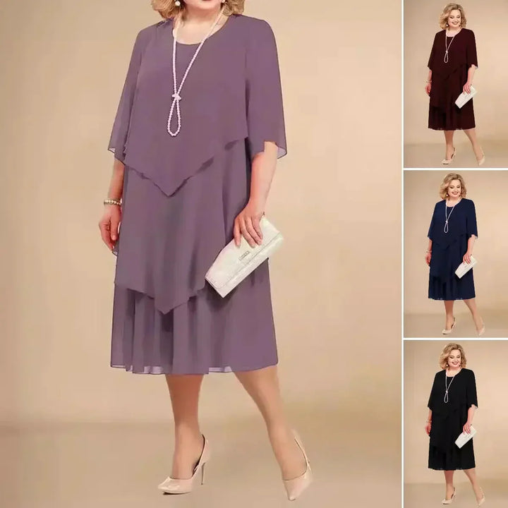 Women's Dress | Layered Overlay Panel