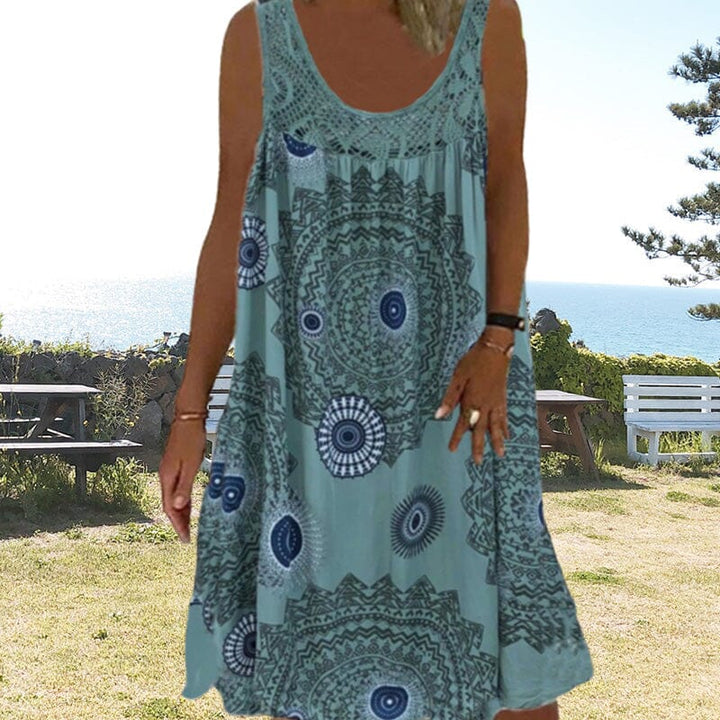 Women's Summer Dress | Wide Shoulder Straps Midi
