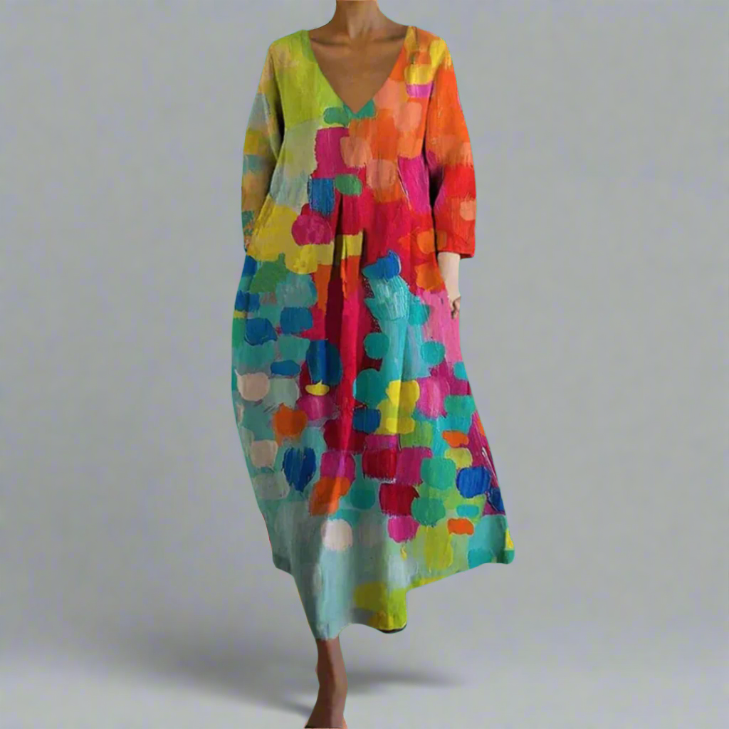 Women's Dress | Multicolor Printed Design Maxi