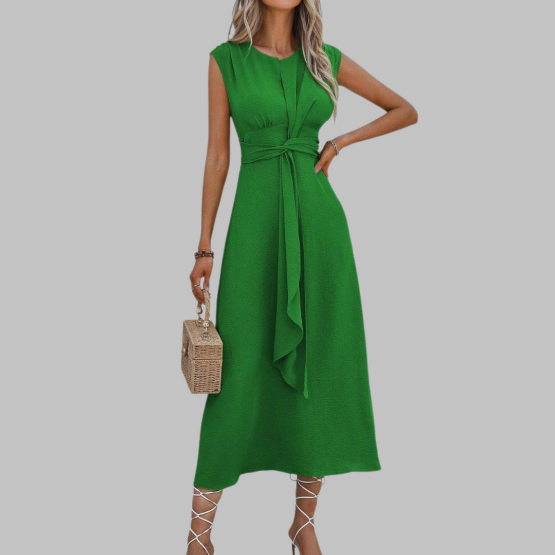 Women's Dress | Sleeveless Waist Tie Detail