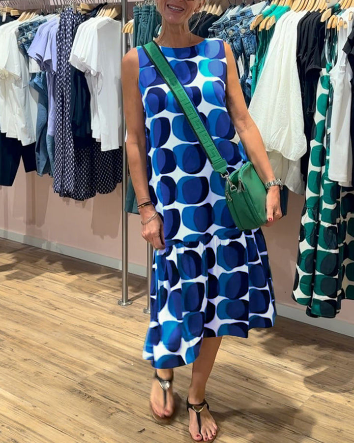 Sue Sleeveless Printed Dress