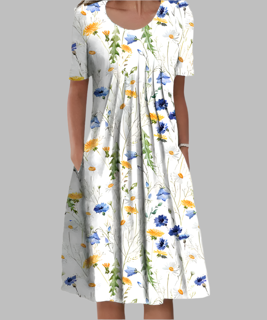 Women's Dress | Floral Print Midi