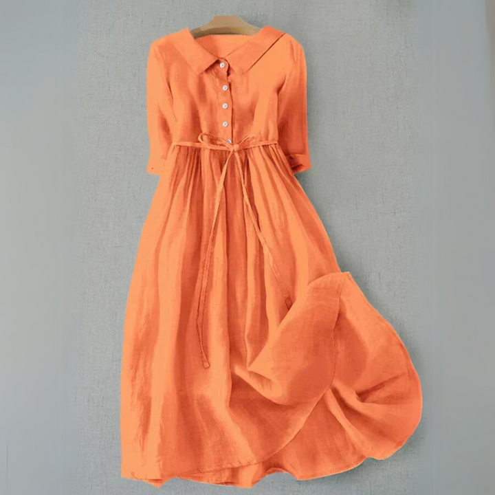 Women's Casual Dress | Midi Full Button Placket