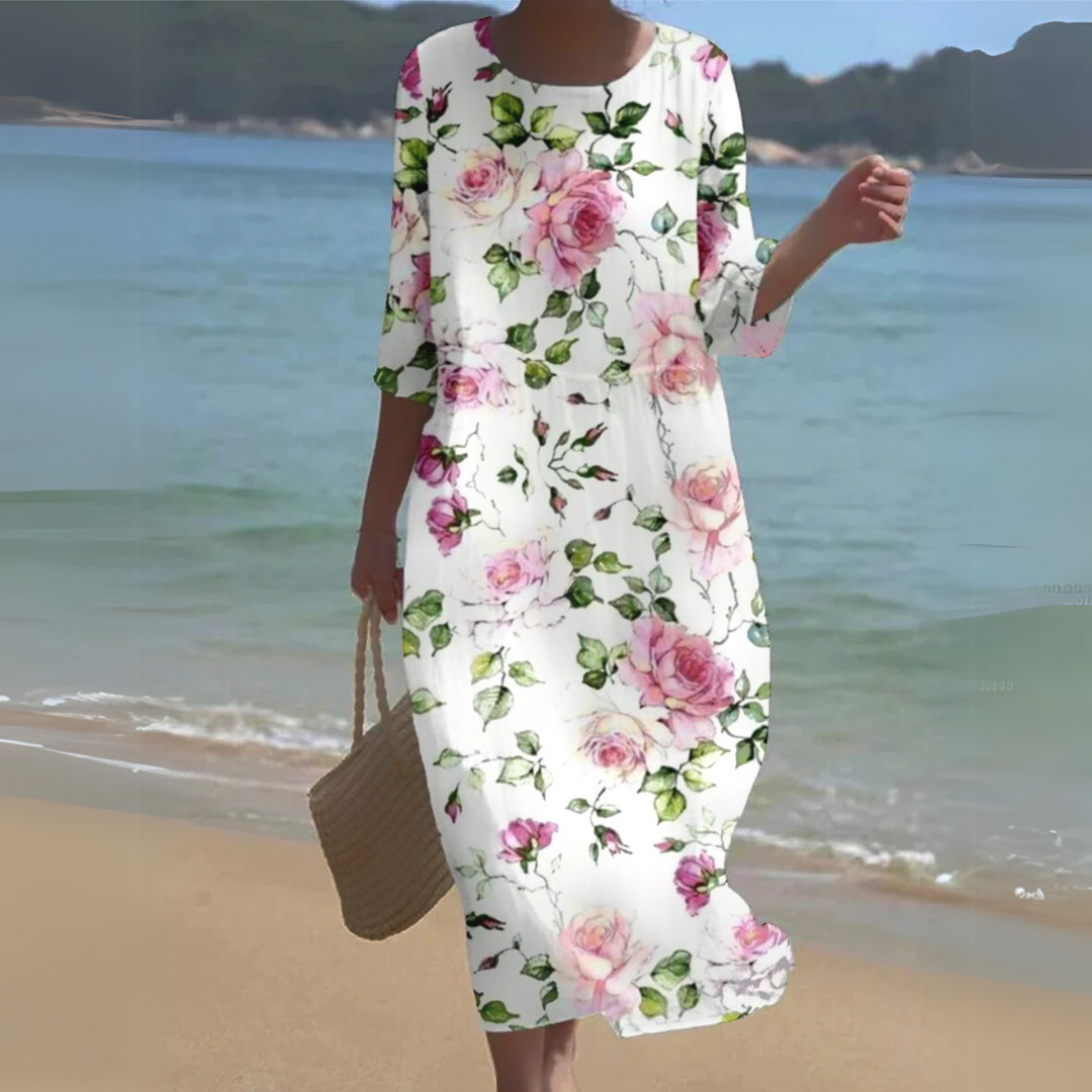 Women's Dress | 3/4 Sleeves Floral Print