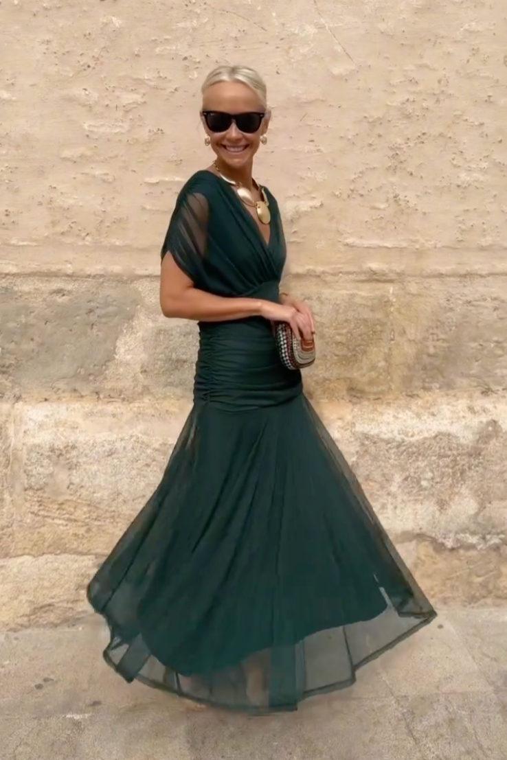 Women’s Dress | V-Neck Wrapped Bodice Design