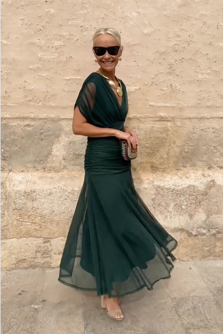Women’s Dress | V-Neck Wrapped Bodice Design