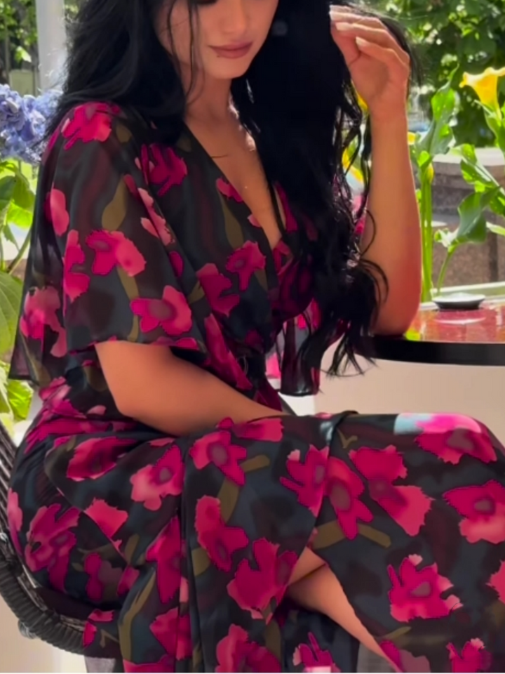 Women’s Dress | Retro Wrap-Style Silhouette