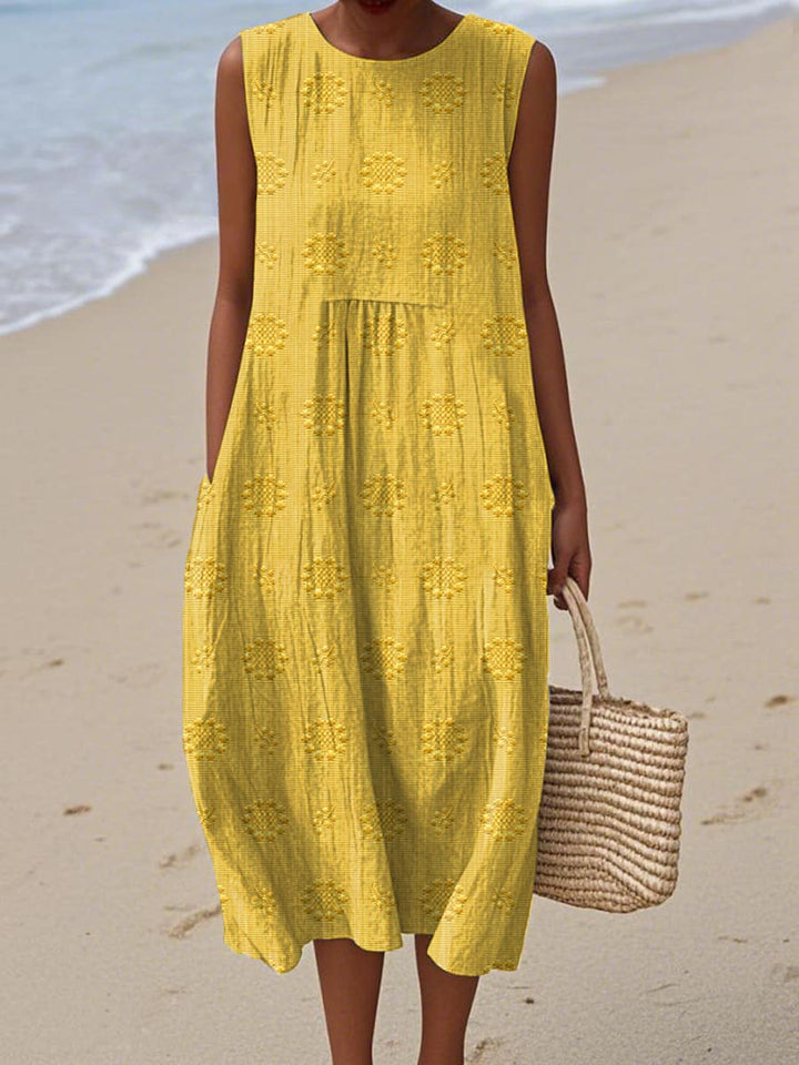 Women’s Dress | Textured Detail Round Neck