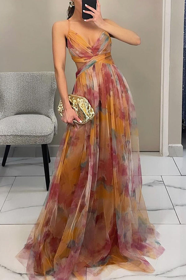 Women's Dress | Fitted Bodice V-neckline Maxi