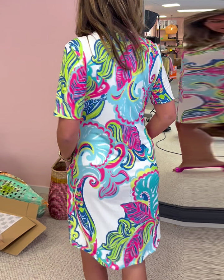 Lena Retro Shift Dress