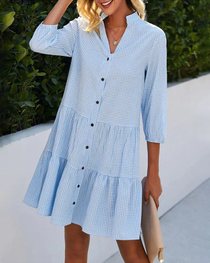 Women’s Summer Dress | Tiered Skirt 3/4 Sleeves