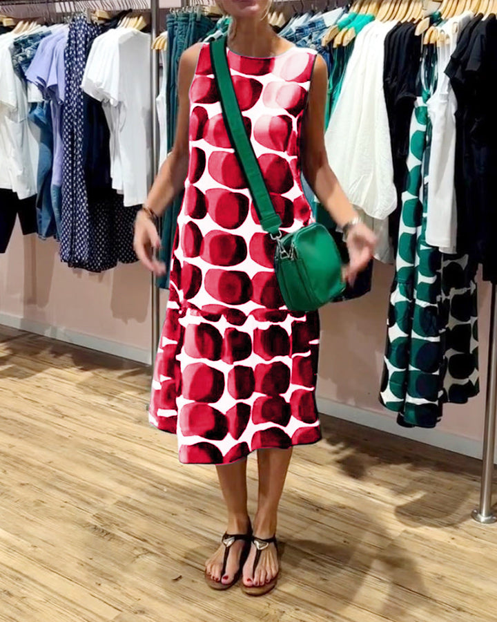 Sue Sleeveless Printed Dress