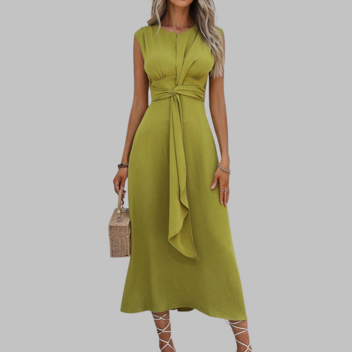 Women's Dress | Sleeveless Waist Tie Detail