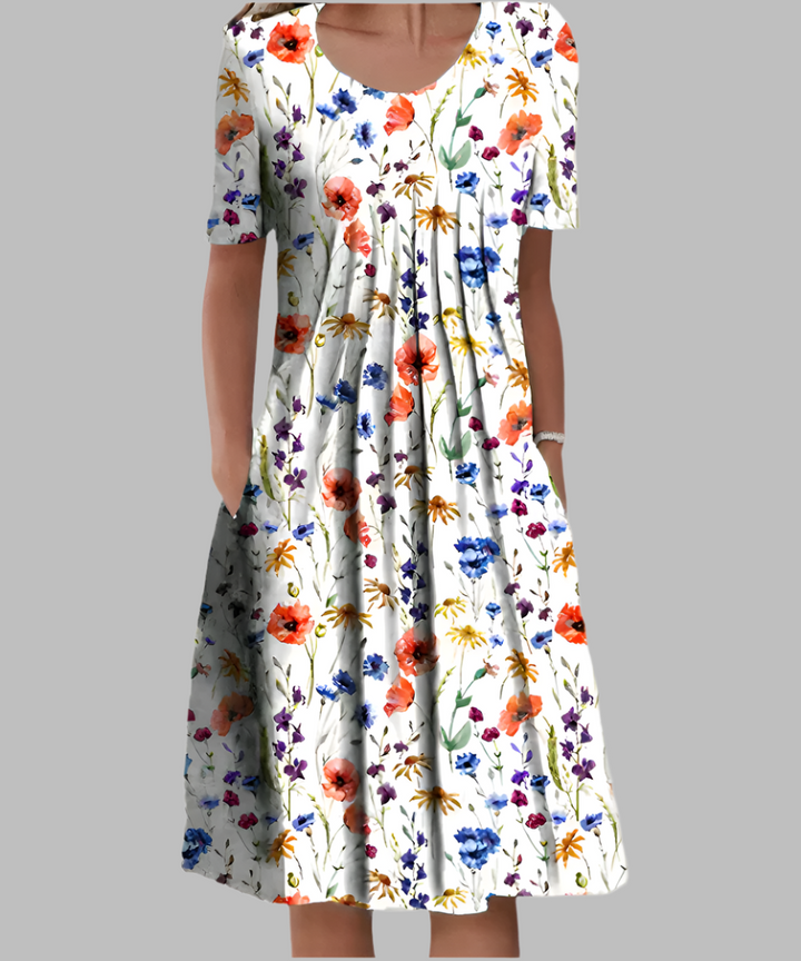 Women's Dress | Floral Print Midi