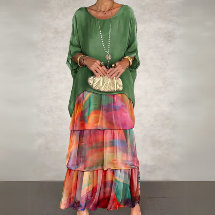 Women's Dress | Skirt Tiered Maxi-length
