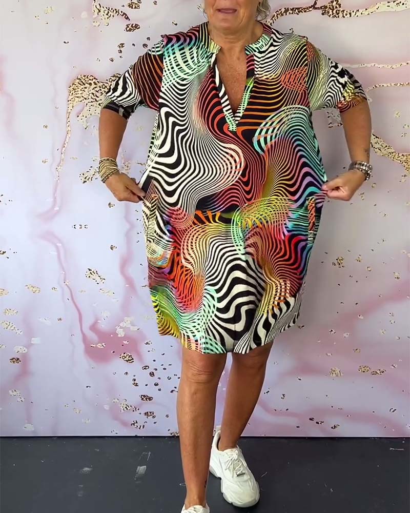 Jessica™ | Colorful V-neck Dress