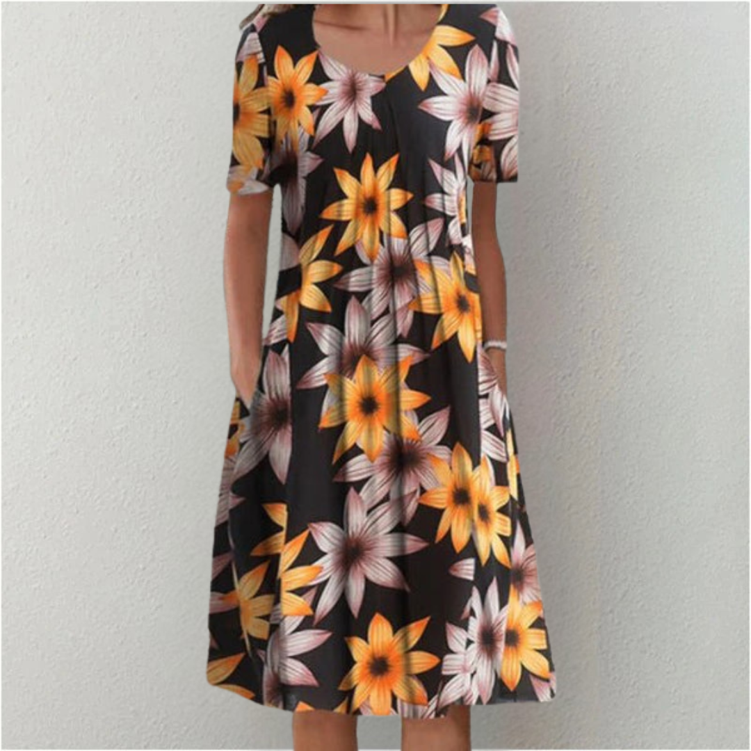 Women's Casual Dress | Midi Floral-style Print
