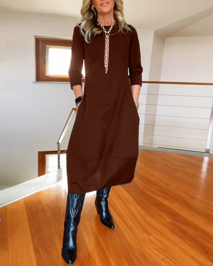 Women's Dress | Midi Round Neck