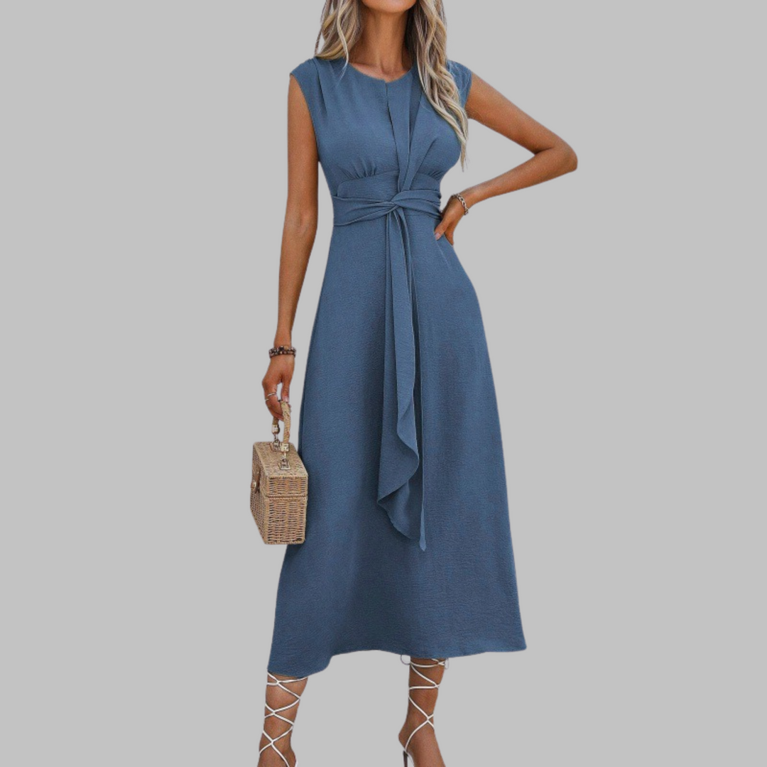 Women's Dress | Sleeveless Waist Tie Detail