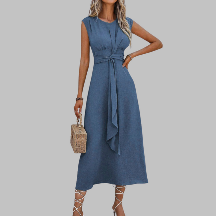 Women's Dress | Sleeveless Waist Tie Detail