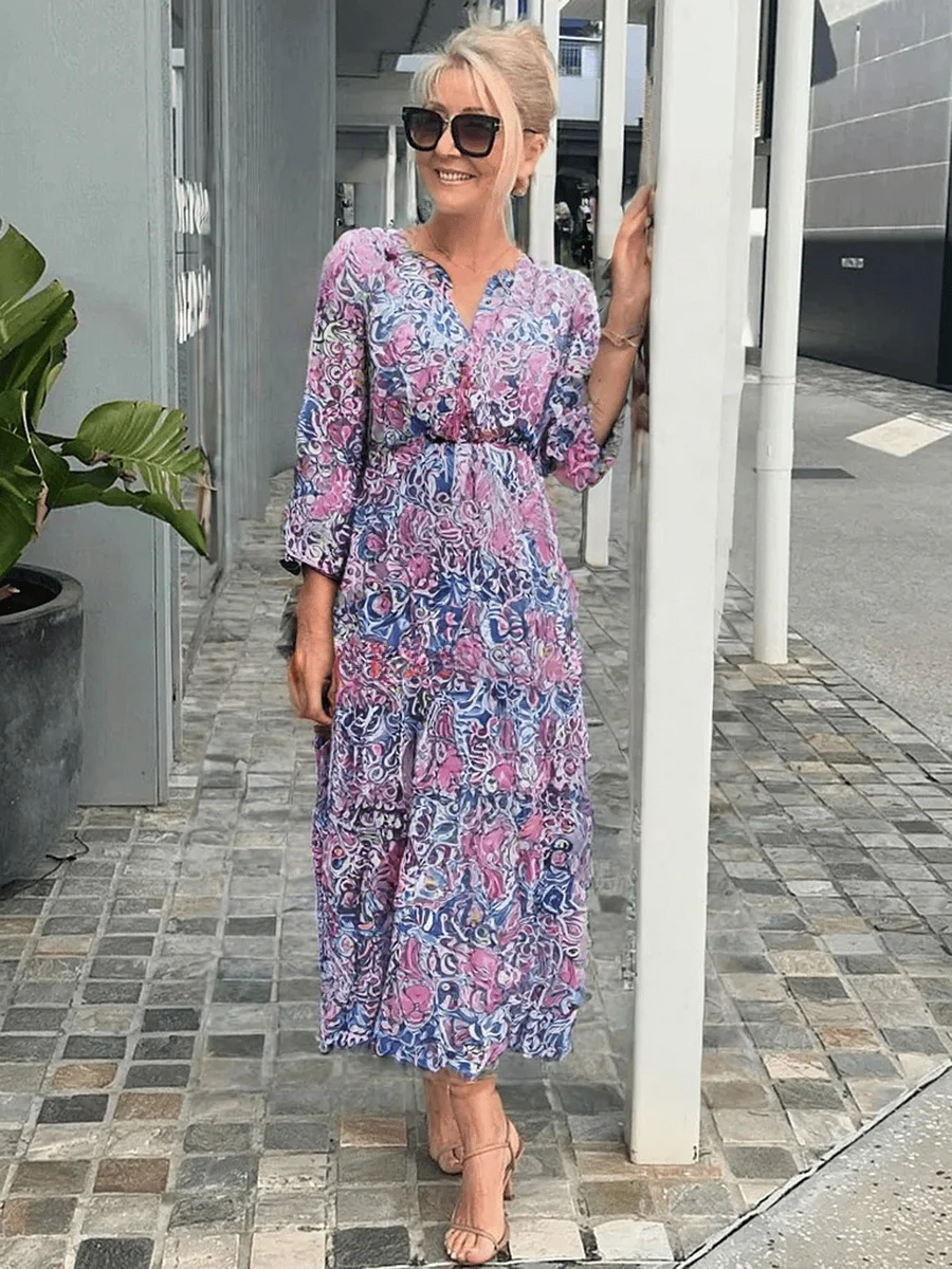 Women’s Dress | Floral V-Neck Boho
