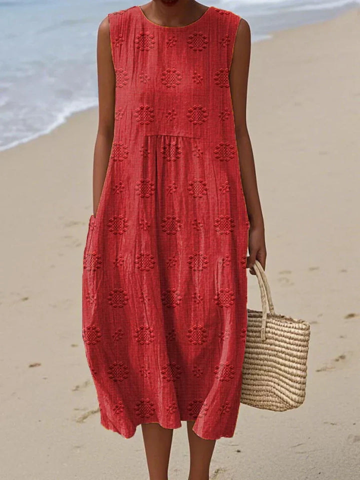 Women’s Dress | Textured Detail Round Neck