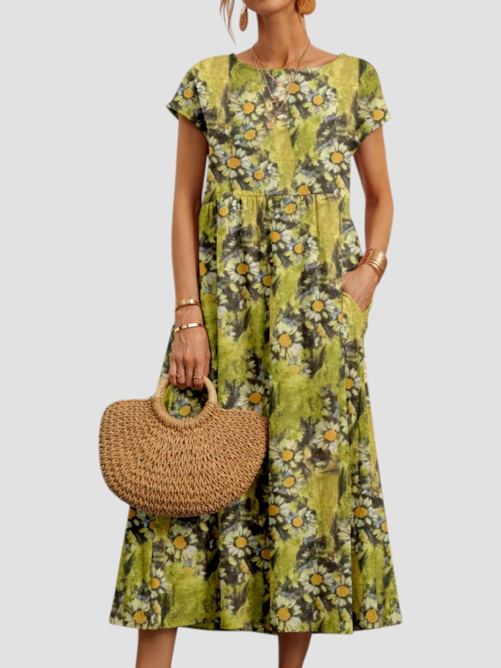 Women's Dress | Midi Geometric Print