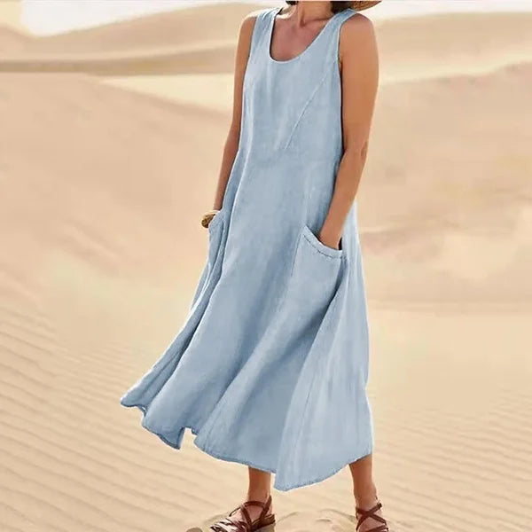 Women’s Dress | Pocket-Detail Sleeveless Midi