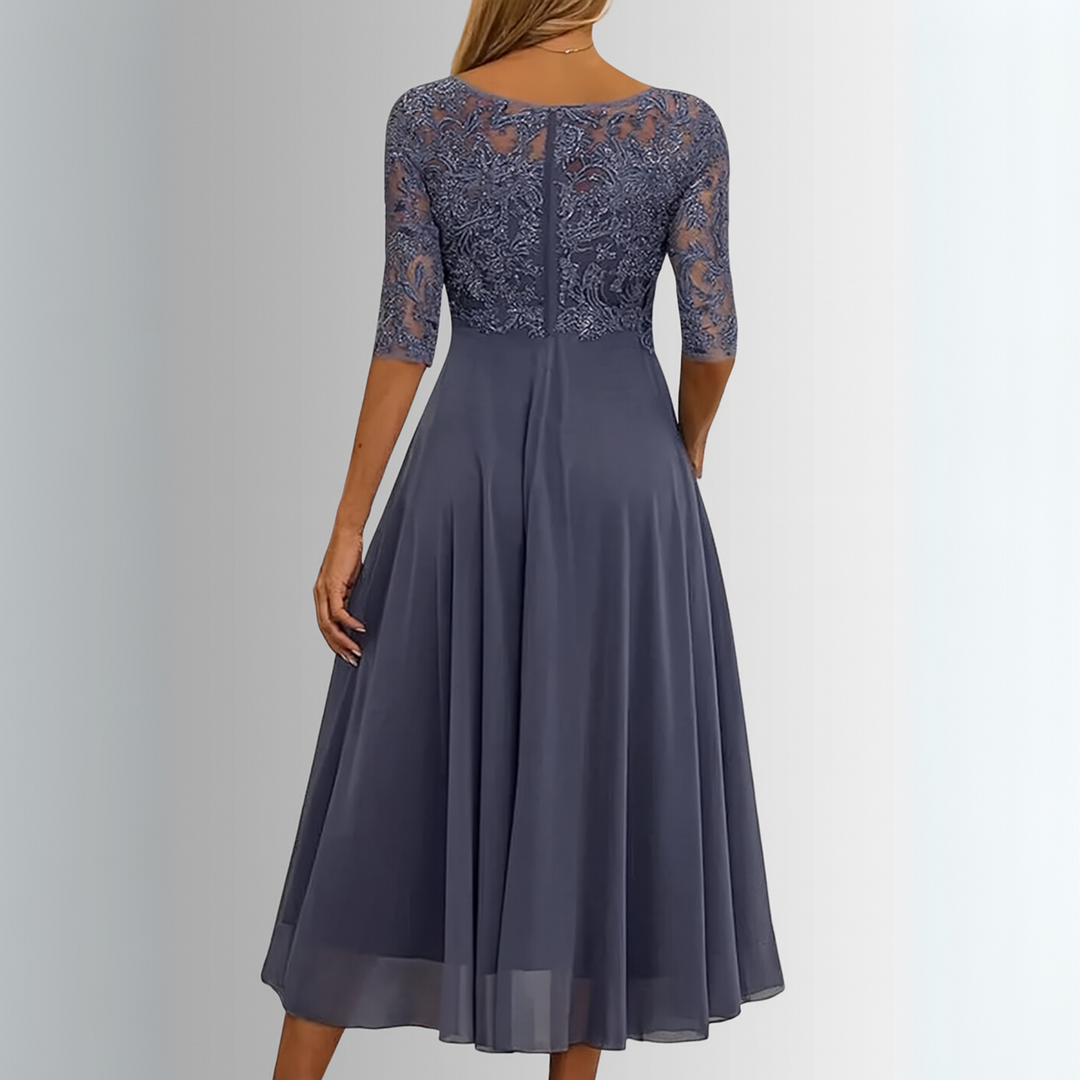 Women's Dress | Sheer Half Sleeve Midi
