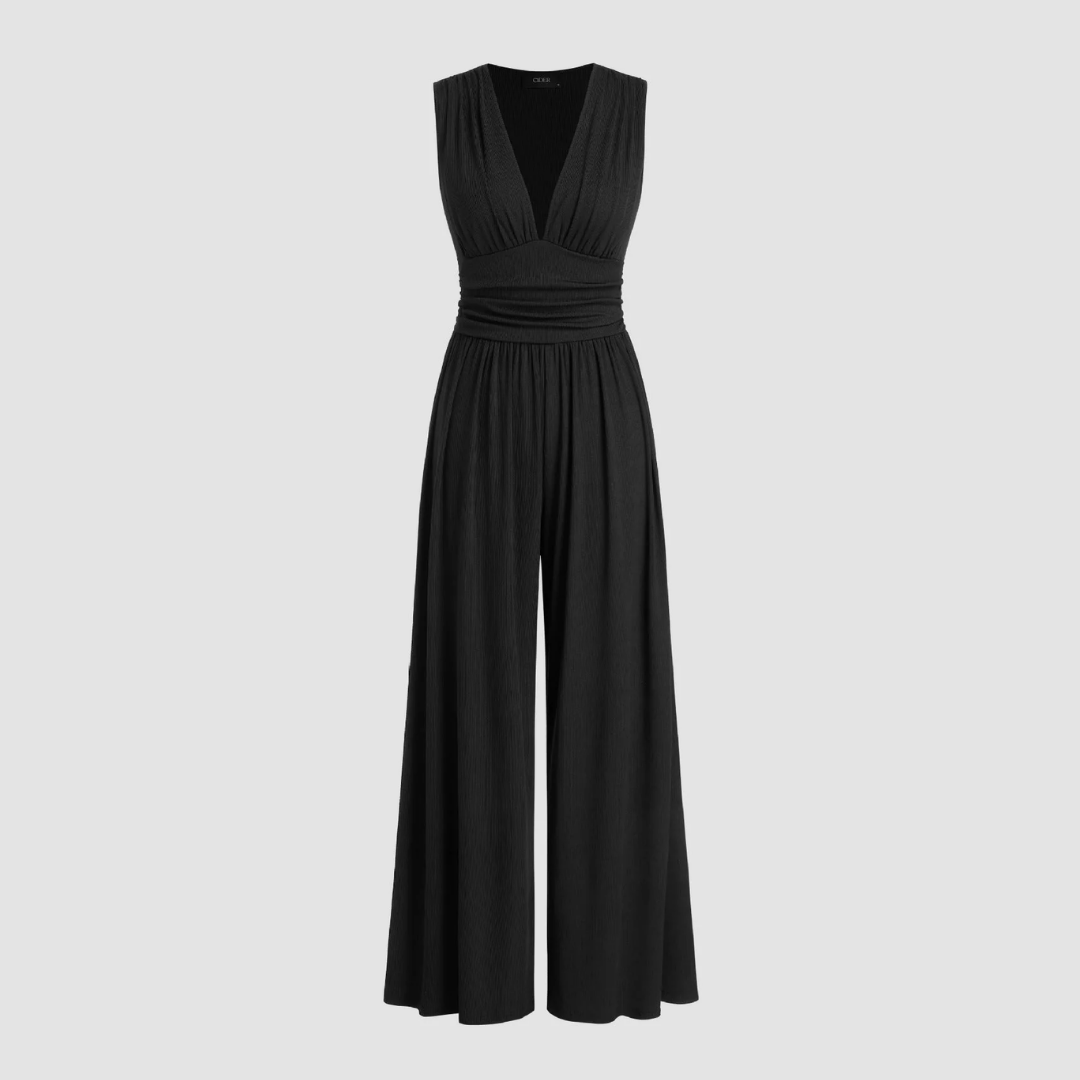 Women's Jumpsuit | V Neck Wide Leg